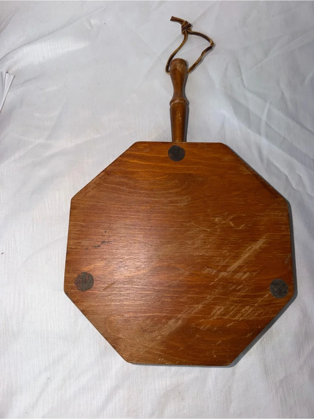 Vintage Mid-Century Octagonal Wood & Ceramic Tile Trivet